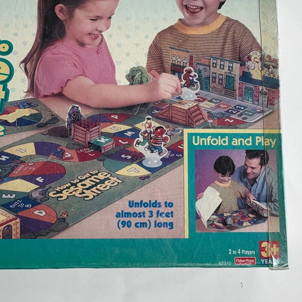 VTG 1999 Fisher-Price How to Get to Sesame Street Pop-Up Game New Sealed 3' Long